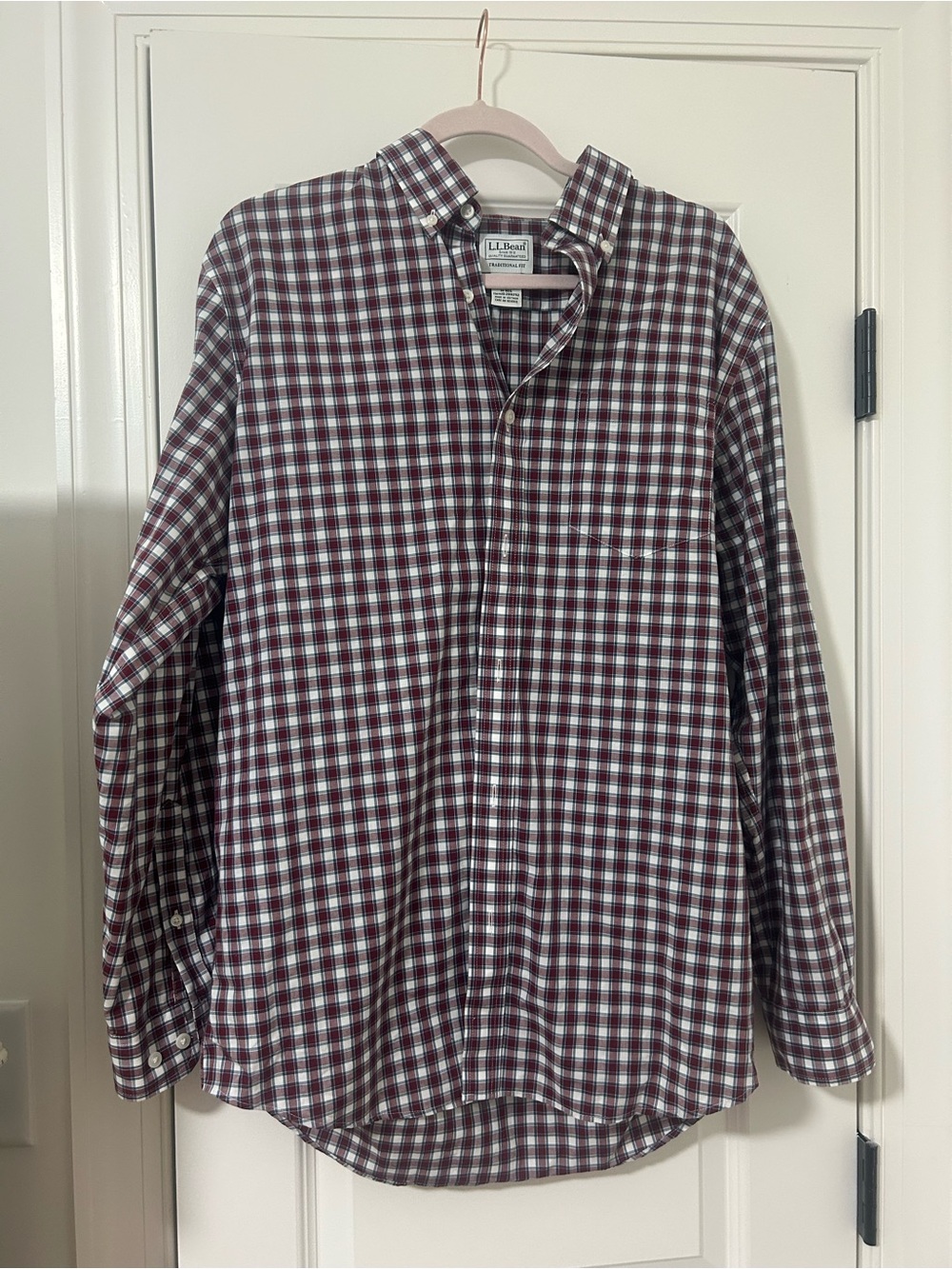 L.L. Bean Men's Button-Down Plaid Shirt